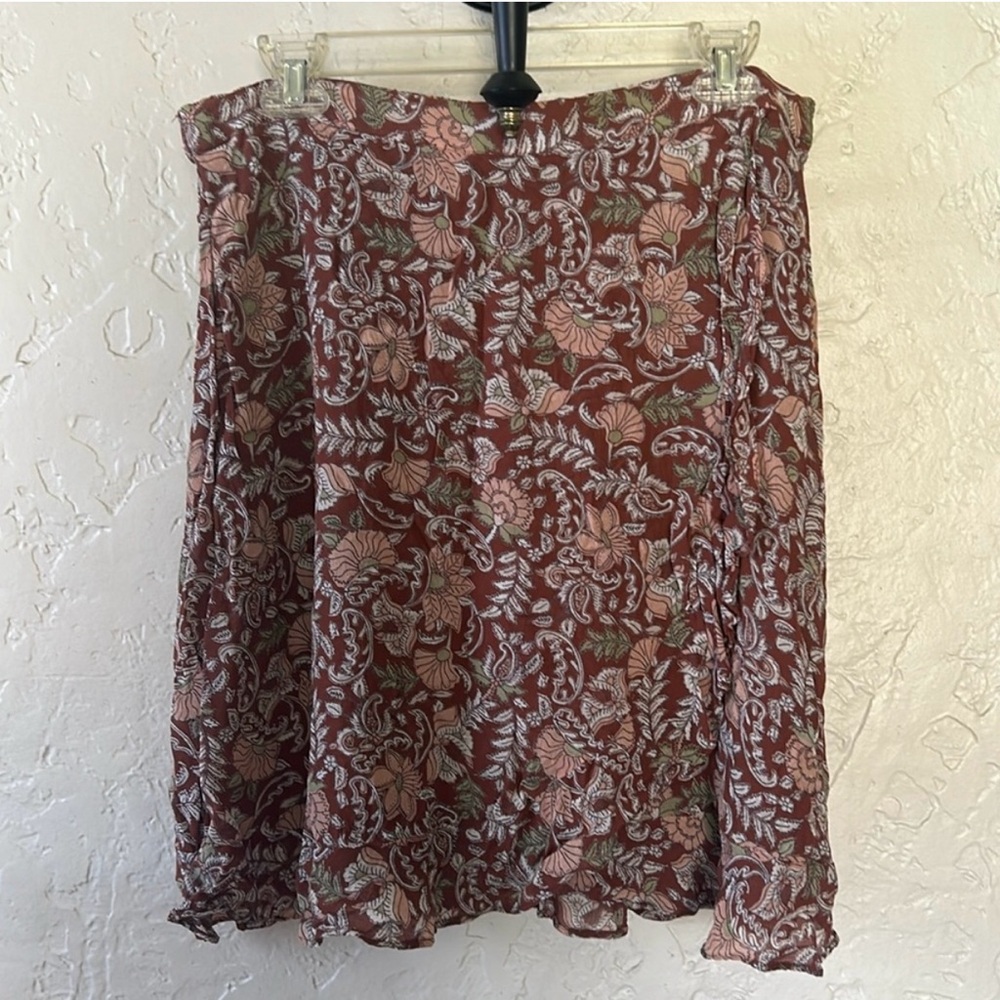 Anthropologie Floral Print Women's Wraparound Skirt